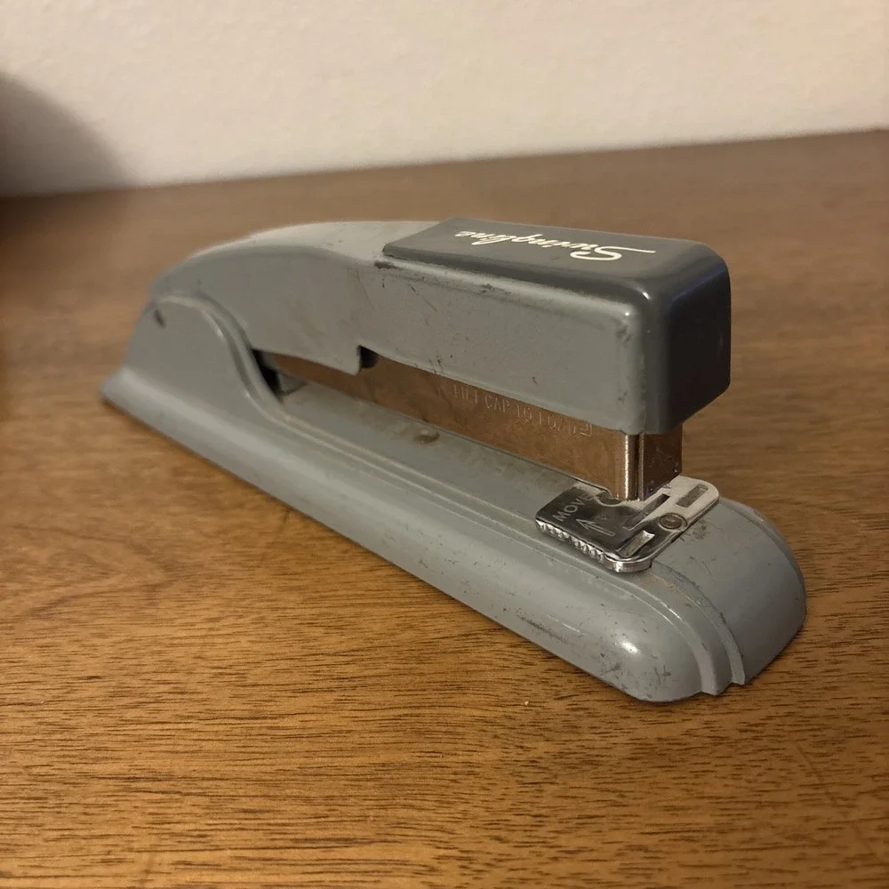 Vintage Industrial Modern Eames‎ Era Swingline Stapler Gray USA Model #27 Works
